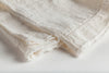 Pure Linen Flat Sheet Detail - Cream