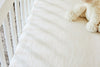 Pure Linen Crib Sheet in Calming Cream