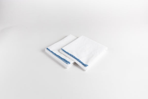 Cotton Percale Pillowcases - Soothing Blue