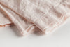 Pure Linen Flat Sheet Detail - Pink