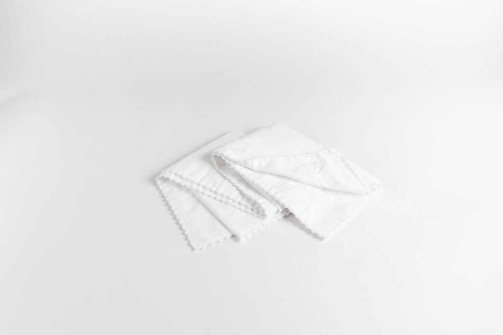 Cotton Percale Shams - Dove White