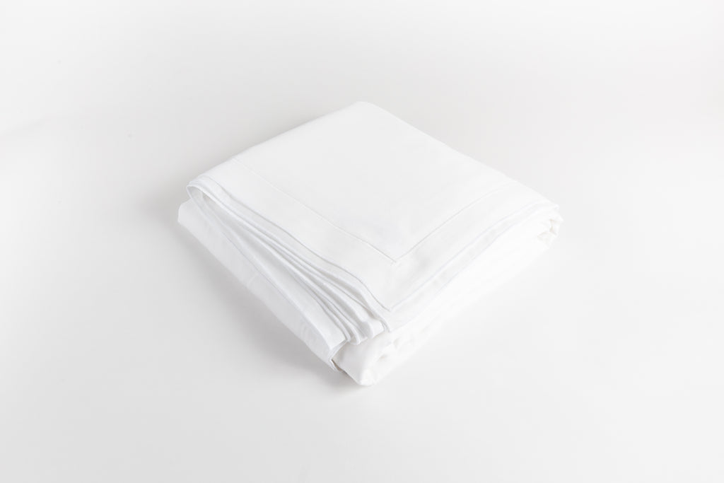 Cotton Sateen Duvet Cover - Dove White