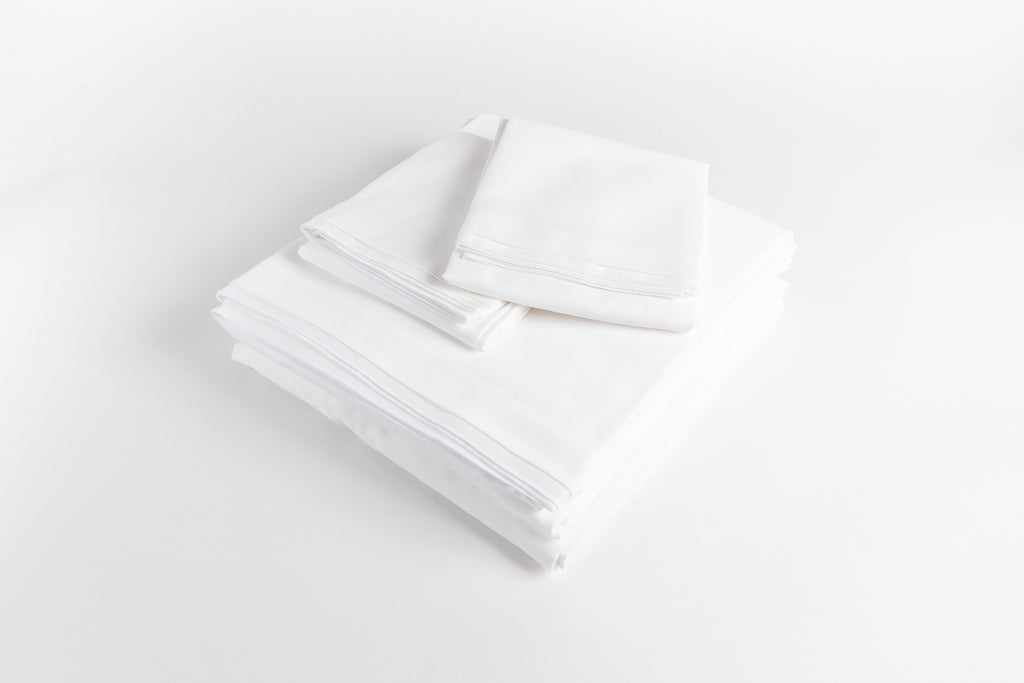 Cotton Sateen Sheet Set - Dove White