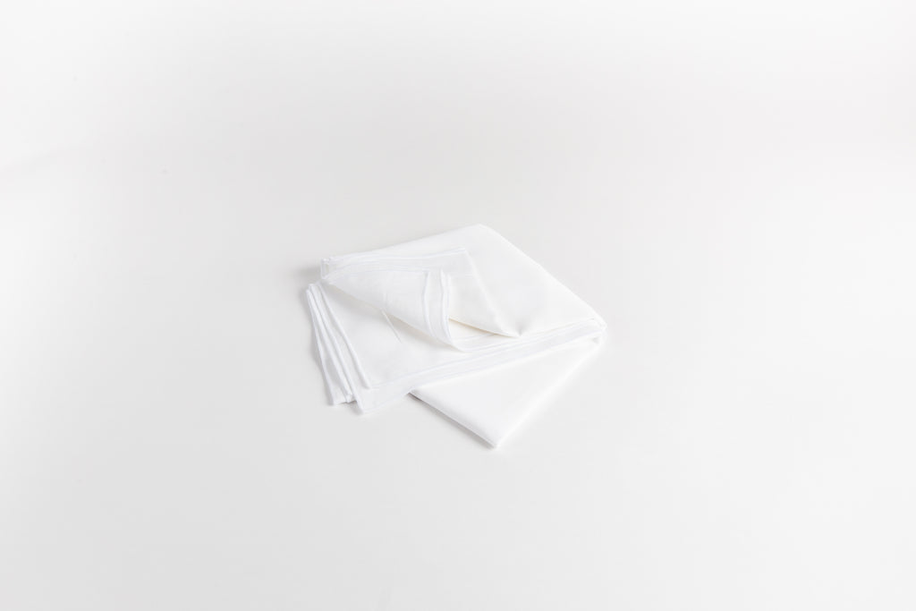 Cotton Sateen Shams - Dove White